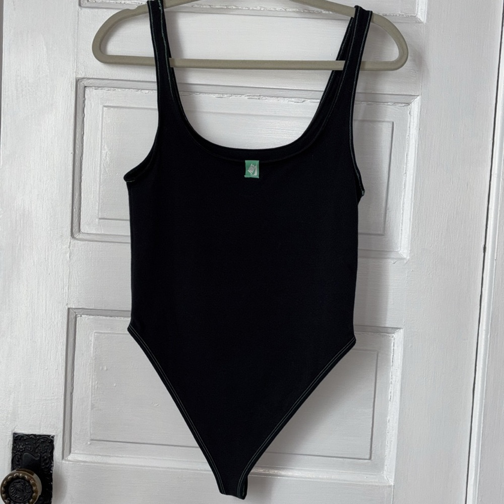 Nike Black Bodysuit with Teal Logo - Picture 5 of 11